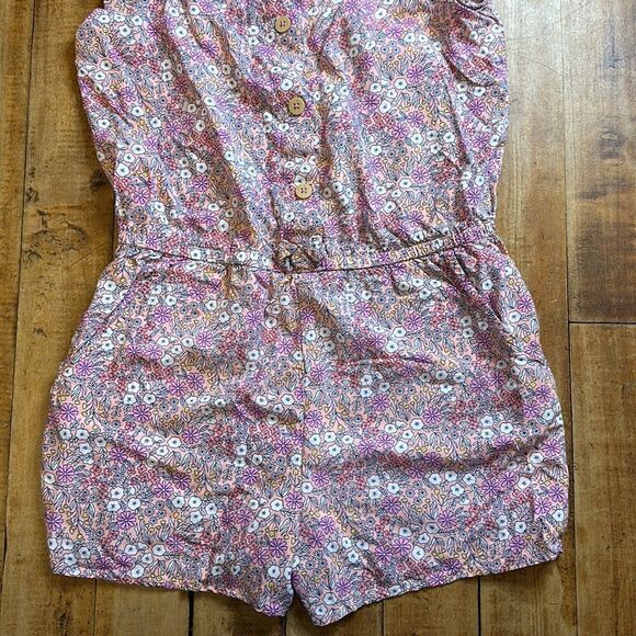 Cat & Jack Girls size 14 to 16 Pink Floral Romper Easter Spring - Picture 4 of 5